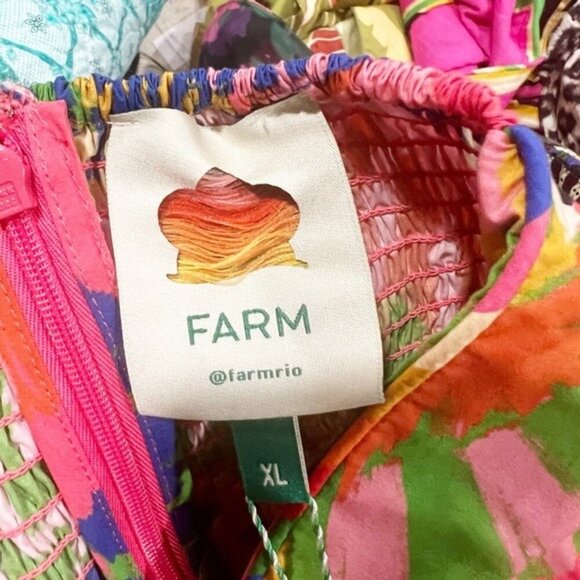 Farm Rio Women’s Graphic Macaws Cotton Mini Dress - Size Large - Picture 12 of 12